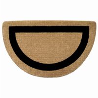 Heavy Duty Coir Mat with Black Single Picture Frame 22" × 36" Half Round NH-O2052