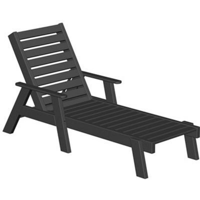 POLYWOOD® Captain Outdoor Chaise Lounge with Arms PW-AC2678 | CozyDays