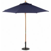 Wood Pole Octagon Market Umbrella 9 Feet Shade - Navy Blue OG-U9