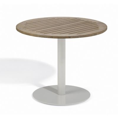 outdoor travira tekwood bistro inch steel table og cozydays