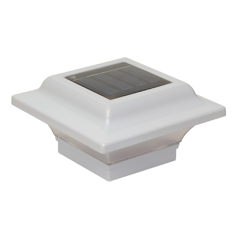 2.5x2.5 White Aluminum Imperial Solar Post Cap - White