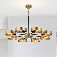 Vibiana 32" 8-Light Indoor Satin Brass Finish Chandelier PD026-8BS