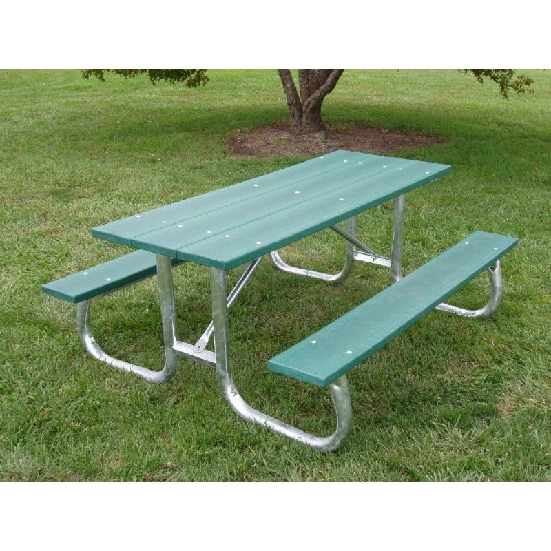 Galvanized Frame Picnic Bench and Table 6 Feet FF-PB6-GFPIC | CozyDays