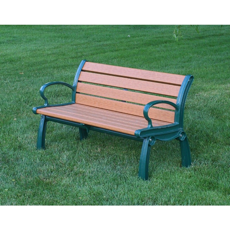 Heritage Resinwood Park Bench 4 Feet FFPB4HER CozyDays