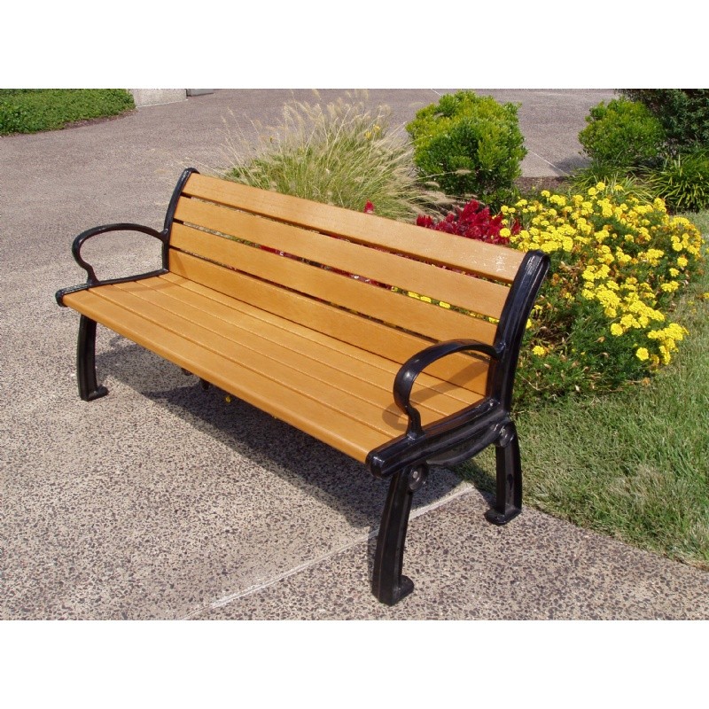 Heritage Resinwood Park Bench 6 Feet FF-PB6-HER | CozyDays