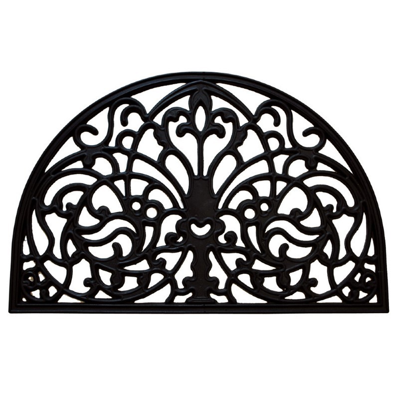 Wrought Iron Rubber Mat Florentine 16