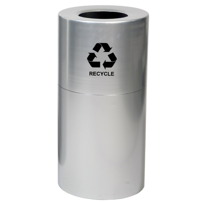 Witt Indoor Aluminum Series Recycling 35 Gal. Satin Clear Coat Steel W ...