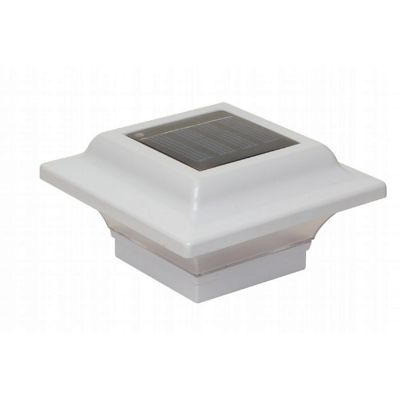 2.5x2.5 White Aluminum Imperial Solar Post Cap - White SL082-W | CozyDays