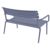 Paris Outdoor Lounge Bench Chair Dark Gray ISP276-DGR #2