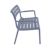 Paris Outdoor Lounge Bench Chair Dark Gray ISP276-DGR #4