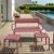Paris Outdoor Lounge Bench Chair Marsala ISP276-MSL #7