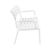 Paris Outdoor Lounge Bench Chair White ISP276-WHI #4