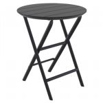 Helen Round Folding Bistro Table 24 inch Black ISP294