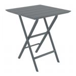 Helen Square Folding Bistro Table 24 inch Dark Gray ISP292