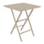 Helen Square Folding Bistro Table 24 inch Taupe ISP292