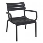 Paris Outdoor Club Lounge Chair Black ISP275
