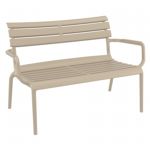 Paris Outdoor Lounge Bench Chair Taupe ISP276