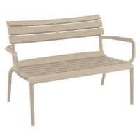 Paris Outdoor Lounge Bench Chair Taupe ISP276