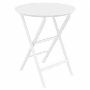 Helen Round Folding Bistro Table 24 inch White ISP294