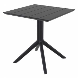 Paris Square Table 27 inch Black ISP296