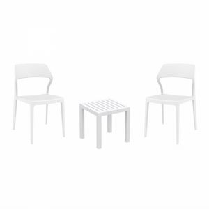 Snow Conversation Set with Ocean Side Table White S092066