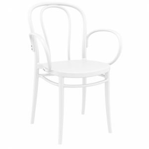 Victor XL Resin Outdoor Arm Chair White ISP253