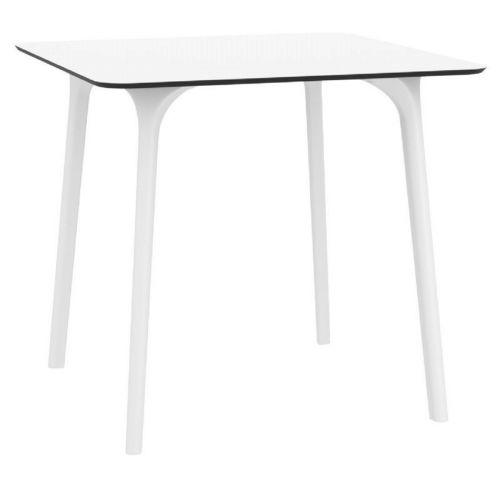 Maya Square Outdoor Dining Table 31 inch White ISP685-WHI