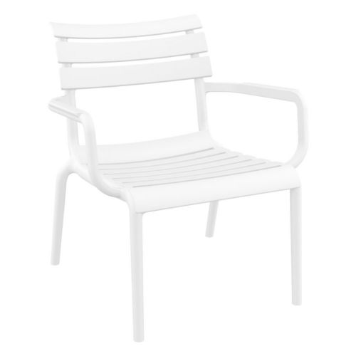 Paris Outdoor Club Lounge Chair White ISP275-WHI