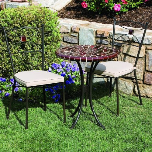 Wrought Iron Bistro Set 3-Pcs - Cognac AL-23-0309