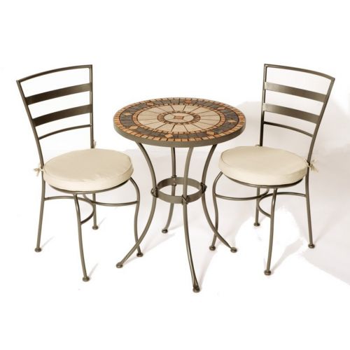 Wrought Iron Bistro Set 3-Pcs - Compass AL-21-1045