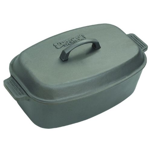 Bayou Classic 7418 12-qt Cast Iron Oval Roaster Features Domed Cast Iron  Lid Perfect For Slow Cooking Roast Turkey Chicken Ham Pot Roast Stews Soups