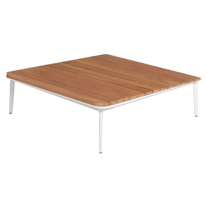 Riba Outdoor Square Center Table with Teak Top TRI40720 | CozyDays