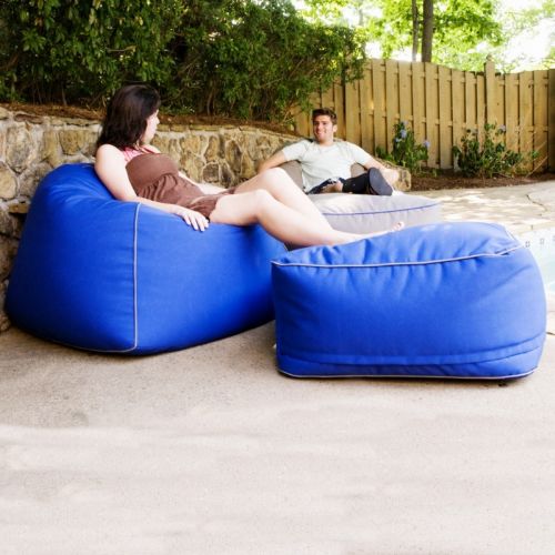 Outdoor Bean Bag Ottoman Royal Blue FLZJX-OTT-SUN03