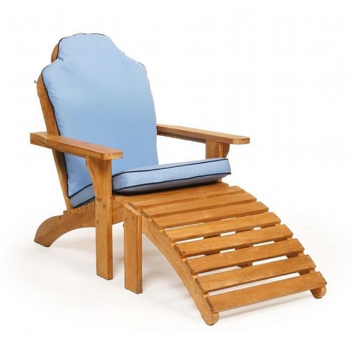 Modern Teak Patio Adirondack Chair With Ottoman CA 50130 CozyDays   Modern Teak Patio Adirondack Chair Ottoman CA 50130 