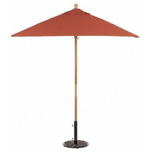 Wood Pole Square Market Umbrella 6 Feet Shade Stripes Og Us6 Cozydays