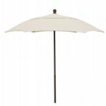 FiberBuilt 7.5ft Hexagon Natural Patio Umbrella with Champagne Bronze Frame FB7HPUCB