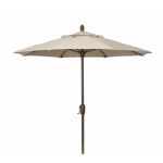 FiberBuilt 7.5ft Octagon Antique Beige Market Umbrella with Champagne Bronze Frame FB7MCRCB