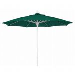 FiberBuilt 7.5ft Octagon Forest Green Market Umbrella with White Frame FB7MPUW