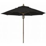 FiberBuilt 9ft Octagon Black Market Umbrella with Champagne Bronze Frame FB9MPPCB