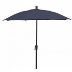 FiberBuilt 9ft Octagon Navy Blue Patio Umbrella with Champagne Bronze Frame FB9HCRCB