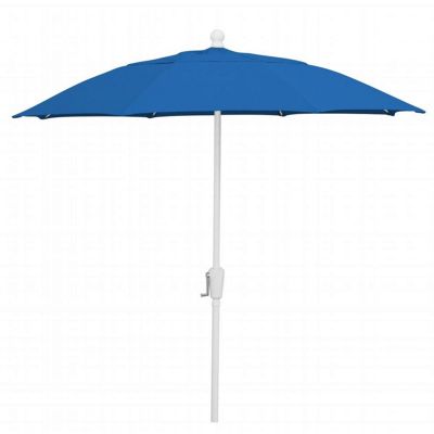 FiberBuilt 9ft Octagon Pacific Blue Patio Umbrella with White Frame ...