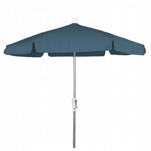 FiberBuilt 7.5ft Hexagon Teal Garden Tilt Umbrella with Bright Aluminum Frame FB7GCRA-T-TEAL