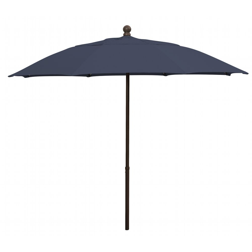 FiberBuilt 9ft Octagon Navy Blue Patio Umbrella with Champagne Bronze ...