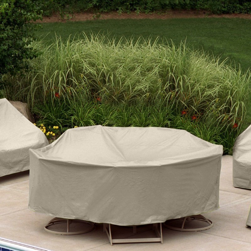 48" to 54" Round Table 4-6 Chairs Patio Furniture Set Cover PC1358-TN